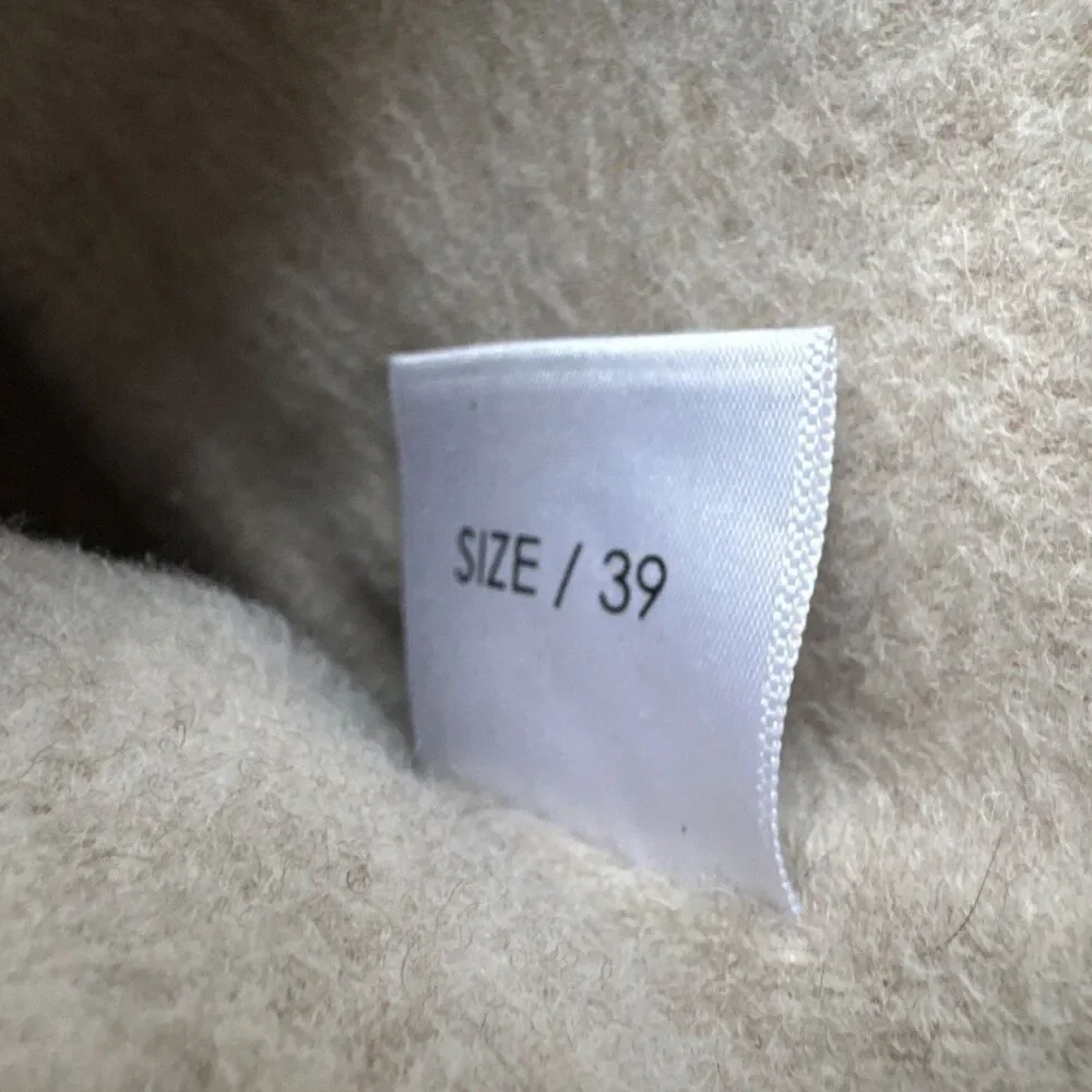 Lauren Manoogian Suede Size 39 US 9 Alpaca Blend Lined Tan Leather Boots